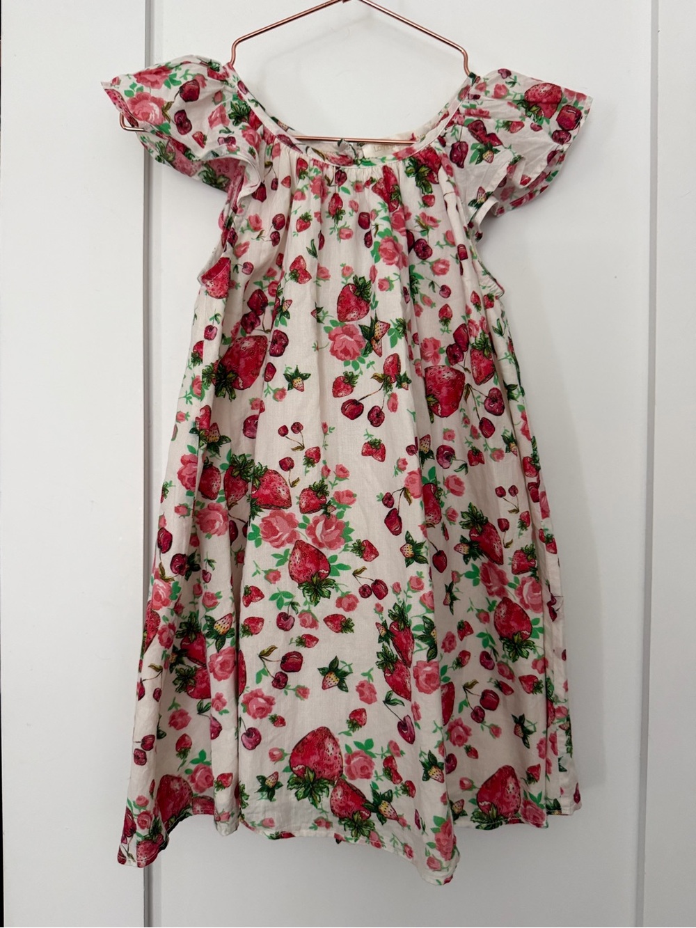 Loveshackfancy little girl strawberry dress flutter toddler 6